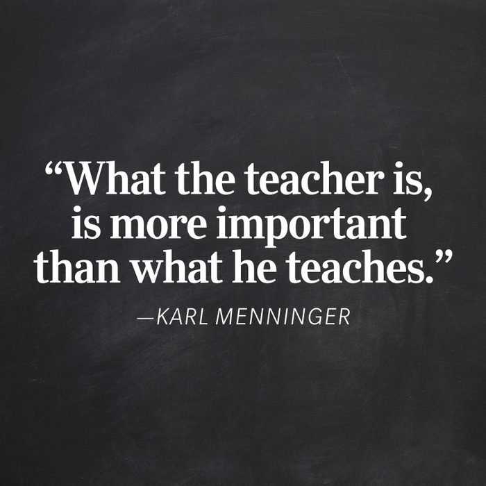 karl menninger teacher quote