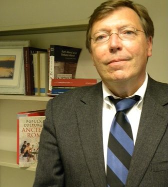 Larry Welborn made a full recovery after several surgeries on a tear in his right retina. Courtesy of Fordham University Theology Department