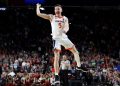 MINNEAPOLIS, MINNESOTA - APRIL 08:  Kyle Guy #5 of the Virginia Cavaliers celebrate his teams 85-77 win over the Texas Tech Red Raiders to win the the 2019 NCAA men's Final Four National Championship game at U.S. Bank Stadium on April 08, 2019 in Minneapolis, Minnesota. (Photo by Streeter Lecka/Getty Images)