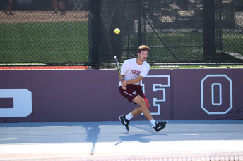 Fordham Men’s Tennis is young this season, so early success was welcome. (Owen Corrigan for the Fordham Ram)