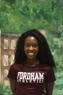 Titi Fagade has nine school records at Fordham, five outdoor and four indoor. (Photo by Samuel Joseph/The Ram)