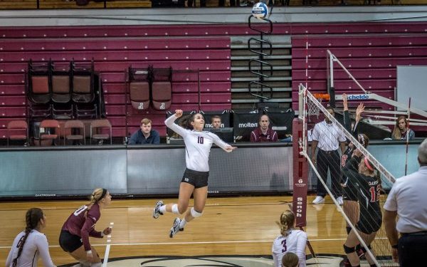Volleyball Splits Two Matches